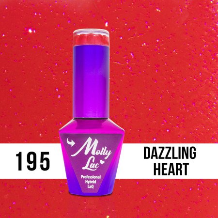195. MOLLY LAC gél lak - DAZZLING HEART  5 ml