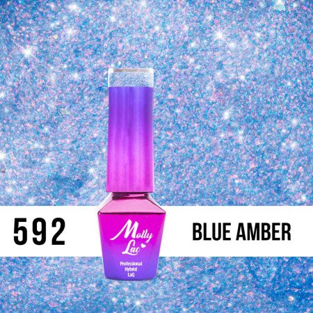 592. MOLLY LAC gel lak - Blue Amber 5 ml