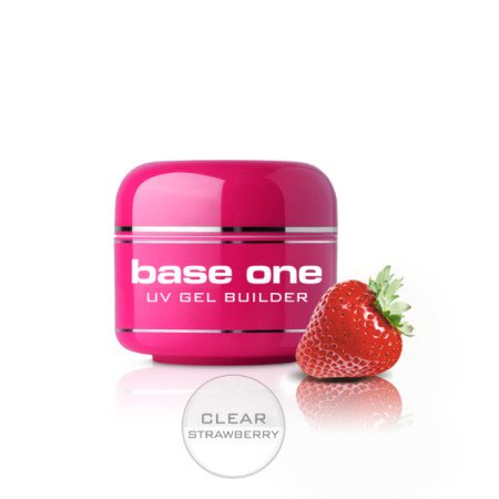 Levně Base one UV gel Clear 5g - Strawberry