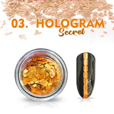 Levně Hologram Secret 03 - oranžové