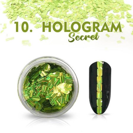 Levně Hologram Secret 10 - zelené