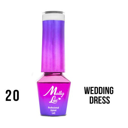 20. MOLLY LAC gél lak - WEDDING DRESS 5ML Biela