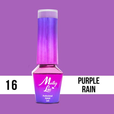 16. MOLLY LAC gél lak -Purple Rain 5ML Fialová