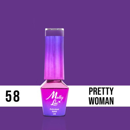 58. MOLLY LAC gél lak - Pretty Woman 5ML Fialová