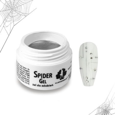 Levně Allepaznokcie spider gel - stříbrný 3ml