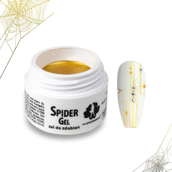 Allepaznokcie spider gel - zlatý 3ml