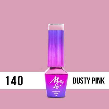 Levně 140. MOLLY LAC gél lak - Dusty pink 5ML