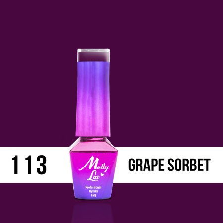 113. MOLLY LAC gél lak - Grape Sorbet  5ML