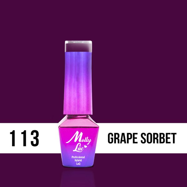 113. MOLLY LAC gél lak - Grape Sorbet  5ML