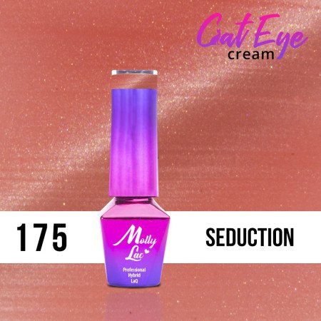 175. MOLLY LAC gél lak -Cat Eye Cream Seduction 5ml Koralová