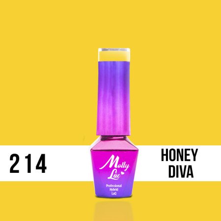 214. MOLLY LAC gél lak - Honey Diva 5ml - jen za 126 Kč | NehtovyRaj.cz - Vše pro vaši krásu