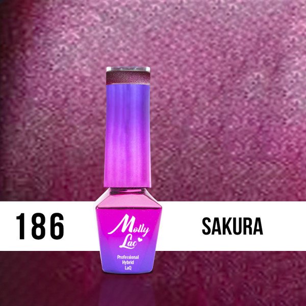 186. MOLLY LAC gél lak Sakura  5ml
