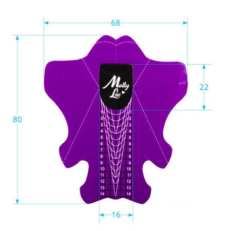 Šablóny na nechty Molly Premium Stileto fialové 500ks - jen za 332 Kč | NehtovyRaj.cz - Vše pro vaši krásu