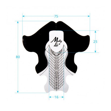 Šablóny na nechty Molly Premium Aluminium 100ks - jen za 90 Kč | NehtovyRaj.cz - Vše pro vaši krásu