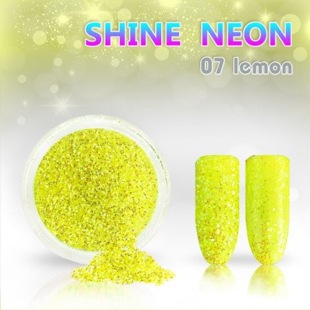 Levně Neónový glitrový prášok 07 shine neon lemon