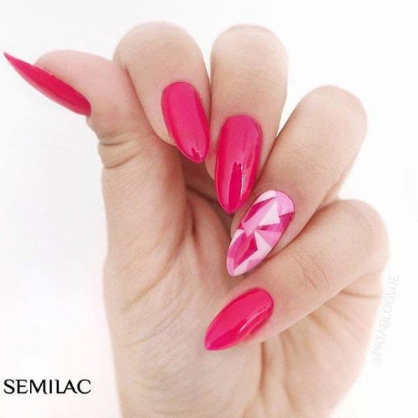 Semilac - gél lak 517  Neon pink 7ml
