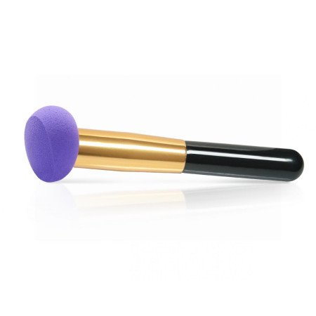 Kozmetická hubka s rúčkou na make up fialová