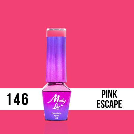 146. MOLLY LAC gél lak - Flamingo Pink Escape 5ML NechtovyRAJ.sk - Daj svojim nechtom všetko, čo potrebujú