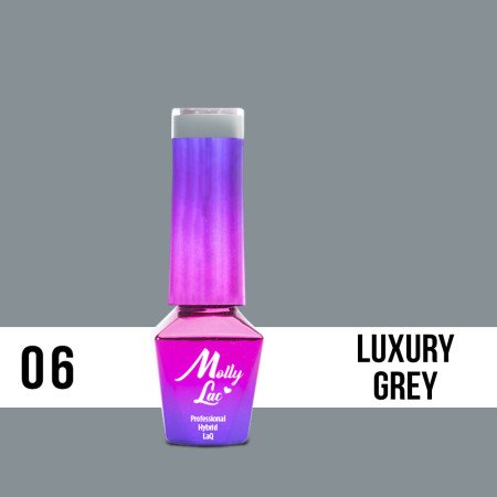 Levně 06. MOLLY LAC gel lak - LUXURY GREY 5ML