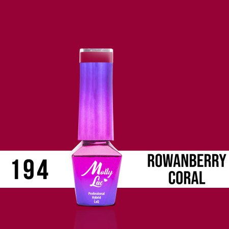 194. MOLLY LAC gél lak - ROWANBERRY CORAL  5 ml