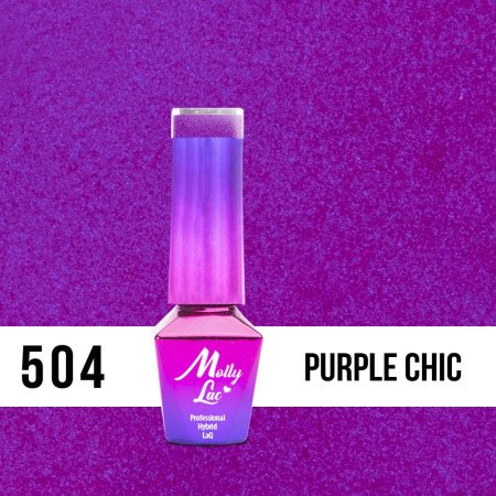 504. MOLLY LAC gel lak Bling it on! Purple Chic 5ml Fialová
