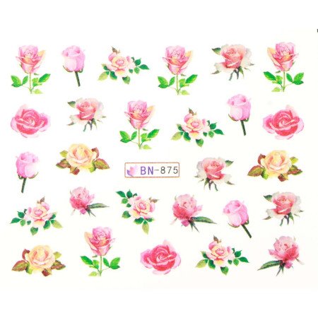 Vodonálepky s motivy květin BN-875