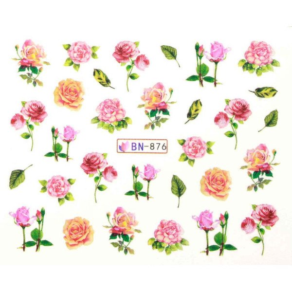 Vodonálepky s motivy květin BN-876