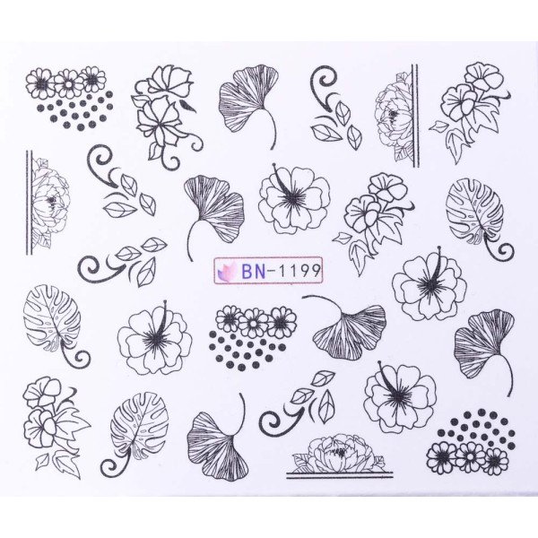 Vodonálepky s motivy květin BN-1199