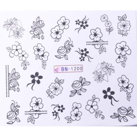 Levně Vodonálepky s motivy květin BN-1200