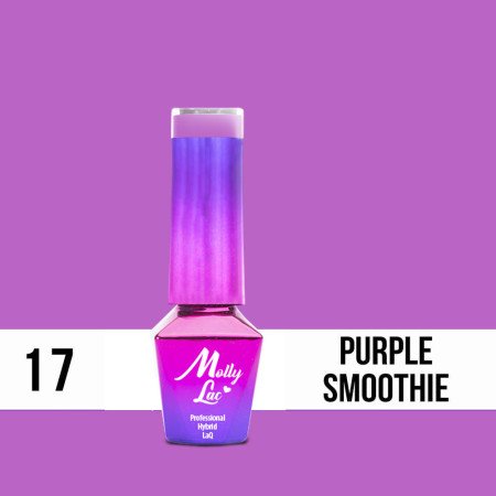 17. MOLLY LAC gél lak -Purple Smoothie 5ML Fialová