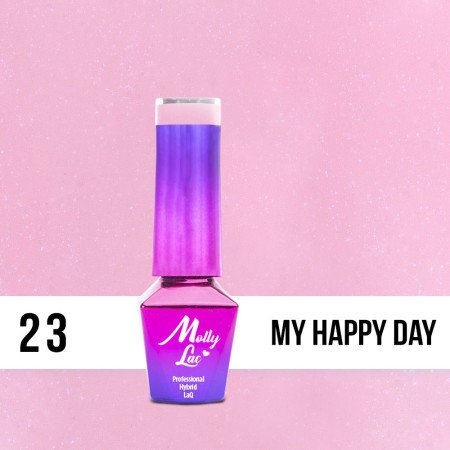 23. MOLLY LAC gél lak - MY HAPPY DAY  5ML Ružová