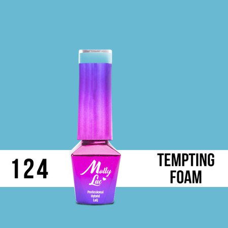 124. MOLLY LAC gél lak - Tempting Foam  5ML Modrá