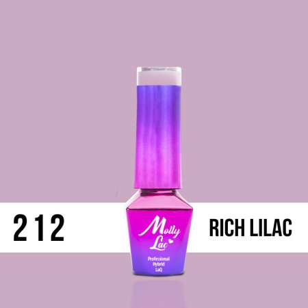 212. MOLLY LAC gél lak -Rich lilac 5 ml Fialová