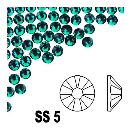 Levně A La Swarovski SS 5 - Emerald 50 ks