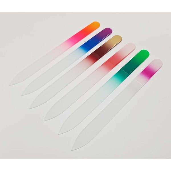 Skleněný pilník multicolor 14cm