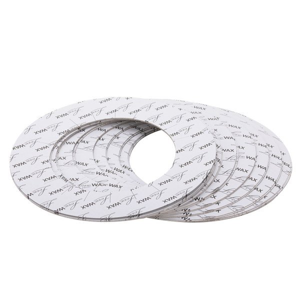 Papírové ochranné kroužky na plechovky vosku 400 a 800g 50ks