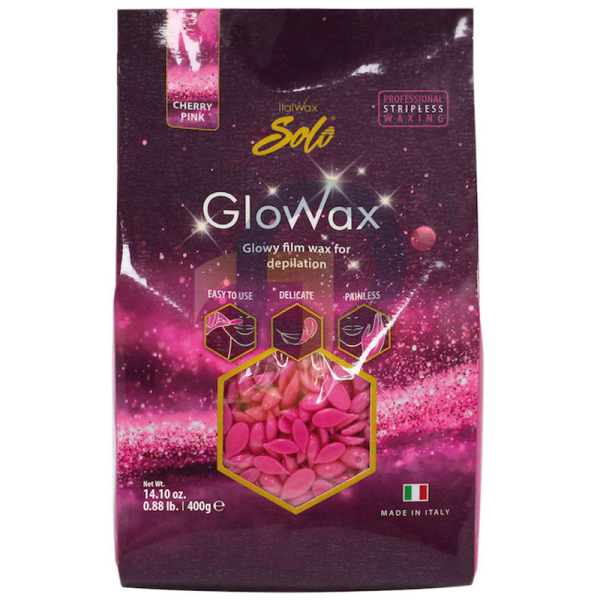 ItalWax Glowax zrníčka vosku Cherry Pink 400g