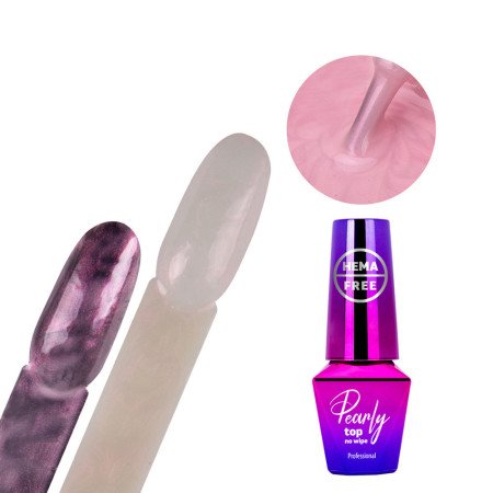 Molly Lac perleťový top coat Daisy Pink 10g