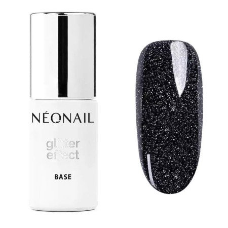 Levně NeoNail báze Glitter effect Black Shine 7,2ml