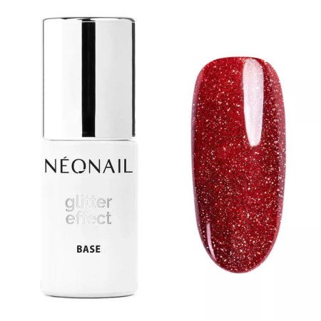 NeoNail báze Glitter effect Red Shine 7,2ml
