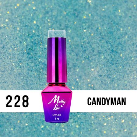 228. MOLLY LAC gél lak - Candyman 5ML Modrá