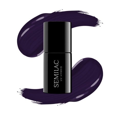Levně Semilac - gél lak 100 Black Purple 7ml