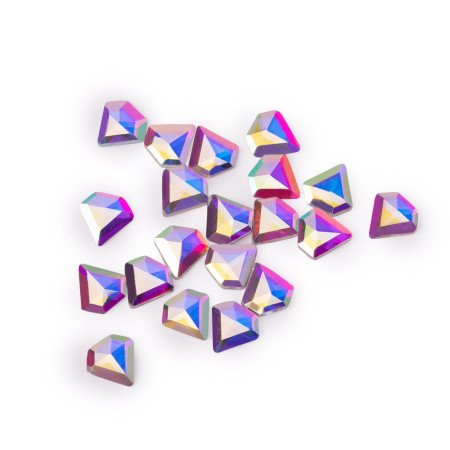 Levně Zirkonové 3D diamanty nehty č.12 AB 20ks