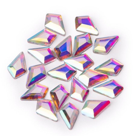 Levně Zirkonové 3D diamanty nehty č.9 AB 20ks