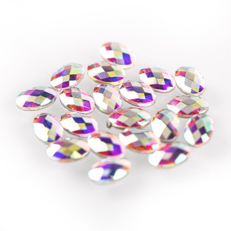 Levně Zirkonové 3D diamanty nehty č.1 AB 20ks