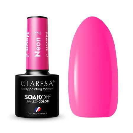 Gel lak CLARESA® Neon 2 5ml Růžová
