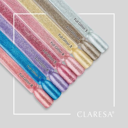 Gél lak CLARESA® Full Glitter 1 5ml - Akce - jen za 98 Kč | NehtovyRaj.cz - Vše pro vaši krásu