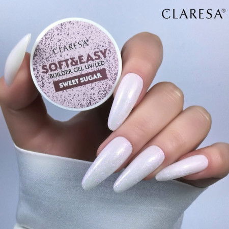 CLARESA STAVEBNÝ GÉL NA NECHTY SOFT&EASY SWEET SUGAR 12G - Akce - jen za 178 Kč | NehtovyRaj.cz - Vše pro vaši krásu