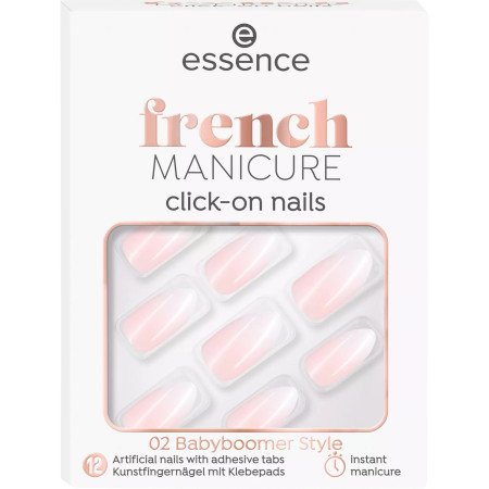 Levně Essence umělé nehty french manicure click & go 02 Babyboomer Style