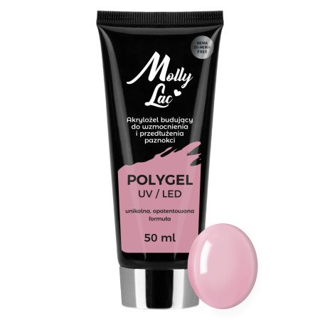 Molly Lac Polygél - French Pink 50ml - Akce - jen za 332 Kč | NehtovyRaj.cz - Vše pro vaši krásu